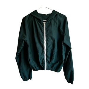 Forest green windbreaker (M)
